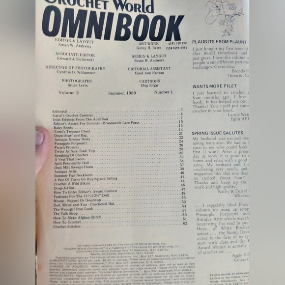 Crochet World OmniBook Magazine Summer 1980 Fashion Doll Clothes - Picture 2 of 7